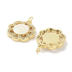 Латунные микропаве прозрачные подвески с фианитом&nbsp;KK-L213-022G