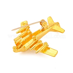 Брошь из цинкового сплава с кристаллами и стразами&nbsp;JEWB-U010-03G-02