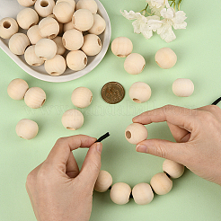 Натуральные незаконченные деревянные бусины&nbsp;WOOD-PA0001-16A