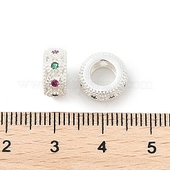 Латунные микро проложить Цирконий Европейский бисером KK-P297-04C-S