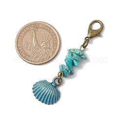 6 шт. подвесные украшения из сплава в морском стиле&nbsp;HJEW-JM02929