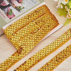 Полиэстер с кружевной отделкой в виде пайеток&nbsp;OCOR-WH20073-01B