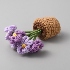 Ручная работа спицами крючком искусственные цветы в горшках DJEW-WH0042-33A