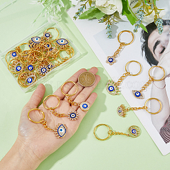 Брелок с эмалью и стразами от сглаза KEYC-HY0001-16