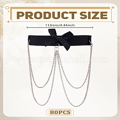 1 шт. эластичные цепочки для ног с бантом из эластичного волокна&nbsp;AJEW-LP0006-47A