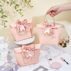 Подарочные коробки для конфет с золотым тиснением&nbsp;CON-WH0110-38A