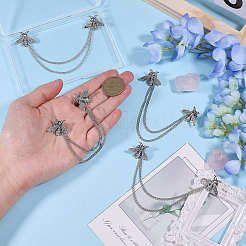 4 шт. брошь-цепочка в виде пчелы из сплава FIND-CA0011-13AS