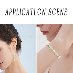 100 шт. прозрачные акриловые бусины градиентного цвета&nbsp;OACR-FP0001-35