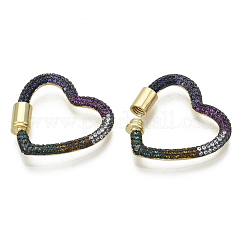 Латунь микропаве кубический цирконий винт карабин подвески с замком ZIRC-N039-016B-NF