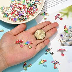 40шт 8 цвета печатных подвески сплава эмали&nbsp;ENAM-CJ0002-62