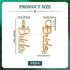 10шт латунные подвески с микропаве и кубическим цирконием&nbsp;KK-PH0014-23G