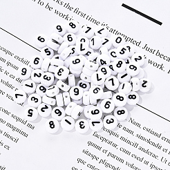 Белые непрозрачные акриловые бусины&nbsp;SACR-YW0001-16B