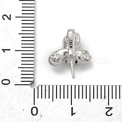 925 подвеска-цветок из стерлингового серебра с прозрачными кубическими цирконами STER-P068-06P