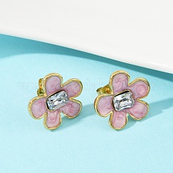 Серьги-гвоздики в форме цветка из нержавеющей стали 304 EJEW-S268-01G-A