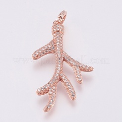 Латунные микро проложить кубического циркония подвески&nbsp;ZIRC-J019-12B