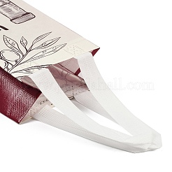 Нетканые многоразовые складные подарочные пакеты для винных бутылок с ручкой ABAG-C012-02