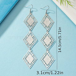 Серьги-подвески в форме ромба из сплава&nbsp;FS-WG9FBBE-01