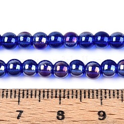 Гальванизируйте прозрачное стекло бисер нитей&nbsp;GLAA-T032-T4mm-AB16