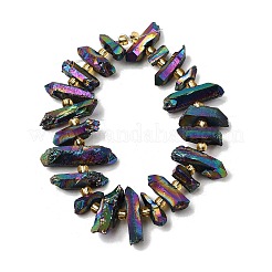 Гальванизировать природный кристалл кварца бусы пряди G-F800-B13