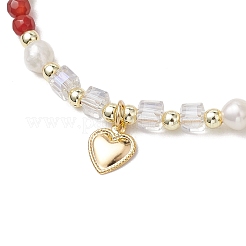 Натуральные круглые смешанные драгоценные камни бусины плетеные браслеты из бусин для женщин BJEW-JB11658