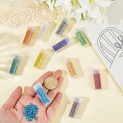 12 цвет круглый стеклянный бисер&nbsp;SEED-SC0001-56D