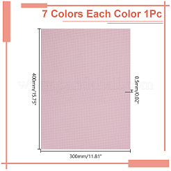 7 шт. 7-х цветная хлопковая прямоугольная ткань для вышивки крестом&nbsp;AJEW-AR0004-81