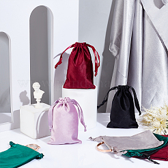 20 шт. 5-х цветные прямоугольные бархатные упаковочные мешочки TP-NB0001-51