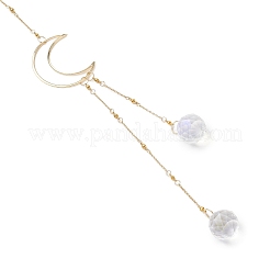 Латунные подвесные ловцы солнца в форме луны&nbsp;HJEW-JM04626