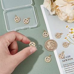 Латунные микропаве прозрачные подвески с фианитом KK-BC0013-89