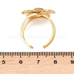 Открытые кольца манжеты из нержавеющей стали 304 с пластиковыми жемчужинами&nbsp;RJEW-Z132-06G