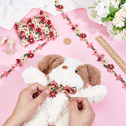 5 ярд полиэстеровой кружевной отделки с вышивкой OCOR-NB0002-37