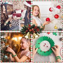 12шт. браслеты из силиконового шнура с рождественской тематикой BJEW-CN0001-07