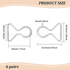 6 пара застежек из цинкового сплава FIND-BC0004-66P