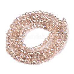 Стеклянные бусины с гальваническим покрытием  EGLA-A044-T1mm-B20