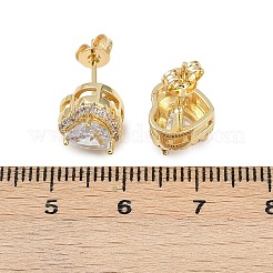 Серьги-гвоздики из циркония&nbsp;LS-EJEW-Z128-01G-02