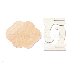 Облако деревянные мини доске знаки&nbsp;LS-AJEW-M035-06