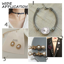 Экологичные пластиковые кабошоны с имитацией жемчуга MACR-PH0001-13