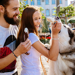 4 комплект из 4-х браслетов из натуральных и синтетических смешанных драгоценных камней и стеклянных круглых бусин&nbsp;BJEW-AN0001-50