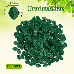 600 шт. ПВХ имитация листа мяты&nbsp;DJEW-OC0003-88