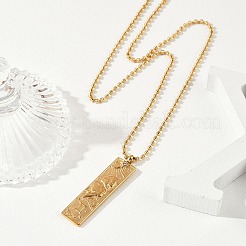 Ожерелья с подвеской в виде созвездия из нержавеющей стали 304 с прозрачным кубическим цирконием для женщин и мужчин NJEW-S435-01G-C