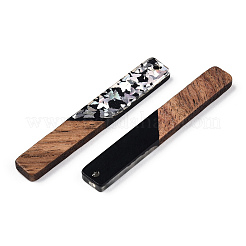 Большие подвески из непрозрачной смолы и орехового дерева&nbsp;RESI-N039-58B