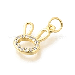 Латунные микропаве прозрачные подвески с фианитом KK-L225-033G