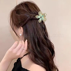 Заколки-коготь из цветочного сплава со стразами&nbsp;PW-WG5936D-02