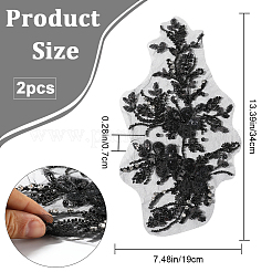 Аксессуары для вышивки цветочной марлей и блестками DIY-WH0430-464A