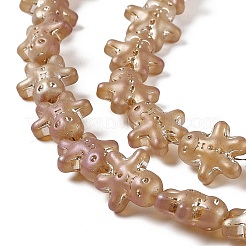 Полностью покрытые радугой стеклянные бусины с гальваническим покрытием X-GLAA-P005-FR02