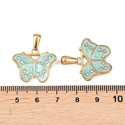 Подвески из нержавеющей стали 304 со стразами&nbsp;STAS-P438-08G