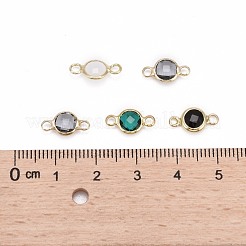 Позолоченные стеклянные плоские круглые соединители&nbsp;KK-L094-02