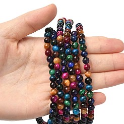 Природных тигровый глаз бисер нитей&nbsp;X-G-G101-6mm-6