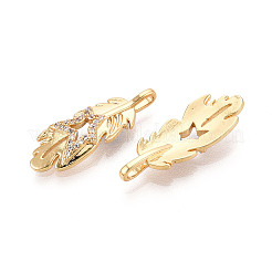 Подвески из латуни с прозрачным фианитом KK-T074-93B-G