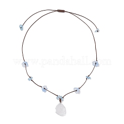 Подвеска из необработанных натуральных камней с цветком ручной работы&nbsp;NJEW-TA00210-03